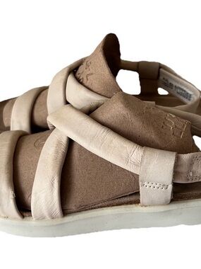 ECCO Women Corksphere Beige Cushioned Slingback Sandals Neutral Nude US 5-5.5